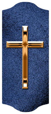 DARAY-C-510-CP-SH-BL Copper Single Cross Shimmer Blue